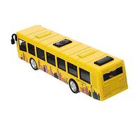 FRCOLOR Modèle de Bus Urbain Jaune pour Garçons et Filles Cadeau Anniversaire Éducatif pour Garçon Fille