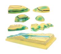 FRCOLOR Modèle de Carte de Contours Interactif pour Cours de Géographie Maquette Pédagogique de Terrain Plastique pour Collégiens et Démonstrations Classe