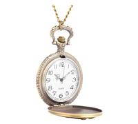 FRCOLOR Montre De Poche à Quartz Vintage Rétro en Alliage De Zinc Léger pour Homme Collier Pendentif Usage Quotidien Style Rétro