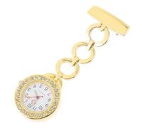 FRCOLOR Montre D'infirmière Gousset Élégante Dorée Cristaux, Montre à Clip Robuste Et Légère pour Professionnelles De Santé, pour Infirmières Et Apprenties en Milieu Médical
