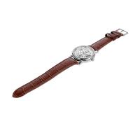 FRCOLOR Montre Mécanique pour Homme Cadran Rond Creux Bracelet PU Ajustable Mouvement Manuel