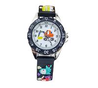 FRCOLOR Montre pour Garçon Fille avec Motif Excavatrice Bracelet Cadran Clair pour Apprendre à Lire Heure Cadeau pour Garçon Fille