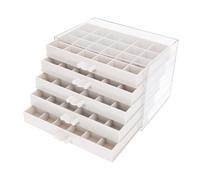 FRCOLOR Morceau Porte-bouts D'ongles Cas D'outils D'art D'ongle Pochette Pour Plaques De à Ongles Lampe Uv Pour Les Ongles Gel Outil Strass Étagère Autocollants Plastique Brown