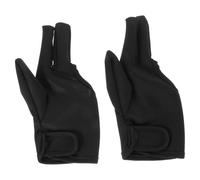 FRCOLOR Moufles de Coiffure 3 Doigts Résistants à la Chaleur Lot de 2 Noirs Protection Thermique pour Fers à Friser Usage Professionnel et Domicile Accessoire Indispensable pour