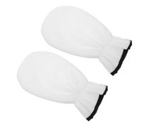 FRCOLOR Moufles Hydratants en Flanelle Blanche pour Soin des Mains Huiles Essentielles, Exfoliation et Blanchiment, pour Usage Quotidien à Domicile Spa