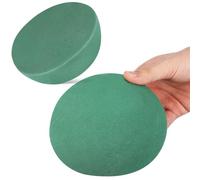 FRCOLOR Mousse florale artificielle en forme de boule, lot de 2, moitié sphère 15 cm, stable, pour centres de table, fleurs décoratives et scènes d’exposition