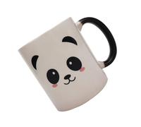 FRCOLOR Mug en Céramique Panda à Couleur Changeante 350ml Effet Thermosensible pour Café et Bureau, Design Cartoon Créatif Noir Confortable à Boire