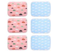 FRCOLOR Nid de Couchage pour Hamster en Coton Lavable et Facile à Transporter, Tapis pour Nid de Hamster Adorable 6pcs pour Petits Animaux Canapés et Fauteuils