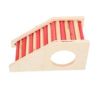 FRCOLOR Nid Multifonction Bois avec Échelle pour Hamster et Cobaye Maison Intérieur pour Petits Rongeurs Aire de Jeu et Cachette pour Animaux Naturel pour Cage