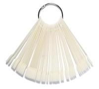FRCOLOR Nuancier Pour Nail Art 50 Pièces Bâtonnets D'Échantillons D'Ongles Blancs Pour Manucure, Faciles À Organiser Pour Salon De Manucure