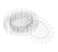FRCOLOR Nuancier Transparent pour Nail Art 10 Pièces en Plastique 13x11 Cm, Présentoir à Capsules D'ongles, Étagère à Clous pour Roue, pour Salon Manucure et Entraînement