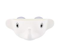 FRCOLOR Organisateur de Dentifrice Blanc pour Salle de Bain à Domicile en ABS Porte-Brosse à Dents Éléphant, Support à Ventouses Facile à Installer Design Cartoon Créatif et Attrayant