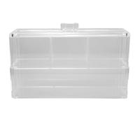FRCOLOR Organisateur De Maquillage Transparent Boîte De Rangement Pour Disques De Coton Et Pinceaux Support Pratique Pour Cosmétiques Rangement Compact Pour Salle De Bain Et Coiffeuse