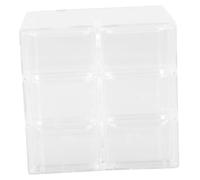 FRCOLOR Organiseur en Acrylique Transparent pour Lentilles De Contact, Boîte De Rangement à Tiroir 6 Compartiments, Compacte Et Polyvalente, pour Bureau Et Voyage, Stockage Hygiénique des Lentilles