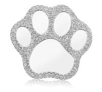 FRCOLOR Ornement Chat Patte Strass avec Miroir Portable pour Décoration DIY Coque Téléphone Accessoire Maquillage Compact et Brillant Décor Intérieur Original