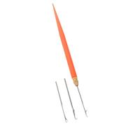 FRCOLOR Outil de Crochet pour Dreadlocks Poignée Plastique Orange, Kit 3 Crochets pour Extensions de Cheveux et Tressage Précis, Accessoire Léger pour Coiffure Professionnelle et Salon