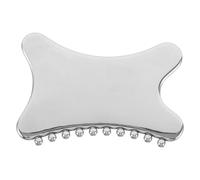 FRCOLOR Outil de Massage Facial en Acier Inoxydable Planche Gua Sha Point Acupuncture Masseur Yeux et Visage Soin Peau à Domicile Outil de Sculpture Faciale en Métal Accessoire
