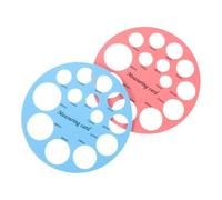 FRCOLOR Outil de Mesure des Mamelons Rond pour Bébés, Kit de 2 Pièces Rose Clair et Bleu Clair, Instrument Précis en Plastique, Accessoire D’alimentation Adapté aux Nourrissons, Portable
