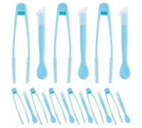 FRCOLOR Outil de Retrait de Lentilles Souples Embout Souple Antidérapant, Kit de 20 Pièces Étui de Rangement et Pince à Épiler, Entretien Hygiénique pour Lentilles de Contact,