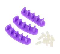 FRCOLOR Outil D'école/collège De Nail Art Support De Formation Pour 3 Pièces Avec 10 Embouts En Plastique Pour La Pratique Des