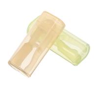 FRCOLOR Outil pour Lentilles de Contact 2 Kits avec Pince à Épiler et Applicateur à Embout en Silicone Souple, Couleurs Jaune et Verte, Accessoire Portable pour Insertion et