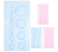 FRCOLOR Outils de Bricolage en Papier 4 Pièces en Abs, Moules Demi-sphères Légers pour Créer des Objets en Quilling 3d, pour DIY et Garçon et Filles