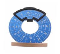 FRCOLOR Outils de théorie de la guitare la roue d'accords entraîneur de doigts d'accords de guitare cercle de cinquième roue en métal Blue