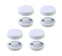 FRCOLOR Ouvre-bouteille Magnétique Blanc en Plastique et Acier Inoxydable 8pcs pour Réfrigérateur, Fixation Photo et Décoration, Maison