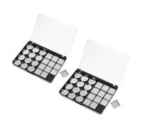 FRCOLOR Palette de Maquillage Vide Magnétique 2pcs en As et Fer, Légère et Polyvalente pour DIY et Paquet de Maquillage, Plateau Métallique pour Fards à Paupières