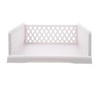 FRCOLOR Panier de Rangement Empilable Gris pour Vêtements, Grand Format Tiroir Plastique Robuste Ventilation, Organiseur de Placard Pratique pour Chambre et Dressing, Bac de Rangement