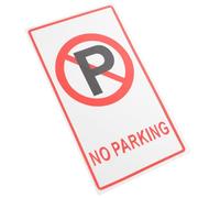 FRCOLOR Panneau D'interdiction de Stationner Métal 35x20 Cm Signalisation Routière Visible Solide Panneau Avertissement Stationnement Interdit pour Entrée Parking Privé Industriel