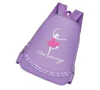FRCOLOR Paquet à Dos de Danse Ballerine pour Fille Doux Nylon Léger Bretelles Réglables Usage Scolaire Transport Quotidien Taille Moyenne Couleur Violet Clair