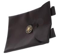 FRCOLOR Paquet Banane Médiéval Cuir PU, Paquet à Main Renaissance pour Costume Cosplay Homme, Accessoire Fête LARP Vintage, Pochette Décorative Marron Foncé Portable