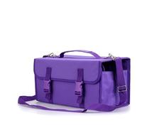 FRCOLOR Paquet de Rangement pour Marqueurs avec Fermeture Éclair, Grosse Capacité, Manche Amovible en Polyester, Anneau Élastique et Bandoulière pour Placement sur Comptoir