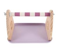 FRCOLOR Parrot Training Stand Tabletop with Sanded Perch and Tray Stable Bird Perch Shelf for Small Birds Budgies Cockatiels and Conures Space-Saving Interactive Play Platform