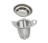 FRCOLOR Passoire à Thé en Acier Inoxydable, Filtre à Résidus Léger et Facile à Transporter Support pour Tasse, Maison Salons de Thé