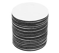 FRCOLOR Pastilles Autocollantes Rondes Auto-agrippantes, 20 Paires Noires | Nylon Polyester, Fixation Réutilisable Antidérapante, pour Nappes et Supports Télécommande, Salon Bureau
