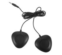 FRCOLOR Pédale Double de Grosse Caisse Électrique Sourdine avec Connecteur 3,5 Mm, Pad D'entraînement Réactif et Silencieux pour Batterie Électronique, Accessoire Compact pour Musiciens