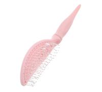 FRCOLOR Peigne à cheveux creux Des franges moelleuses façonnant le peigne brosse à cheveux portative peigne amincissant peigne à cheveux multifonctionnel peigne de massage Plastique rose
