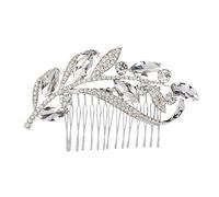 FRCOLOR peigne à cheveux de mariage hairpin barrette the fleur Faveurs de nuptiale décor de mariage épingle à cheveux en strass peigne à cheveux bandeau strass Silver