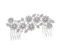 FRCOLOR peigne à cheveux de mariée femmes mariage collier boucles d'oreilles peignes accessoires pince à cheveux femme Silver