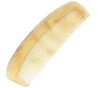 Frcolor Peigne à cheveux en corne de bœuf naturel antistatique peigne portable sans poignée pour prévenir la perte de cheveux chez les hommes