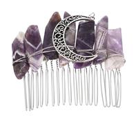 FRCOLOR Peigne à Cheveux En Cristal Femmes Boucles D'oreilles Fille Fantaisie Pince à Cheveux Banane Peigne à Cheveux Français Bijoux De Cheveux Anneaux De Cheveux Floral Robe Violet,mauve