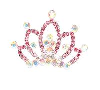 FRCOLOR peigne à cheveux en diamant accessoires de cheveux pour enfants accessoires pour cheveux fille enfant en bas âge peigne à cheveux couronne peigne couronne rose