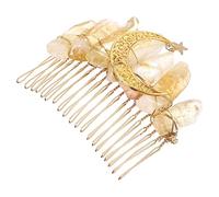 FRCOLOR Peigne à Cheveux Naturel Couronne Avec Décor Lune Et Accessoire Chic De Mariage Fête