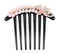 FRCOLOR peigne accessoires mariage fourches à cheveux pour cheveux épais griffes de cheveux de demoiselle d'honneur brosse à cheveux ornée des perles épingle à cheveux Acrylique Black