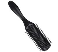 FRCOLOR Peigne Coiffant à 9 Rangées Amovible pour Cheveux Épais et Bouclés, Peigne de Voyage Noir pour Homme, Brosse Démêlante Douce Adaptée Cuir Chevelu, Outil de Coiffure Polyvalent