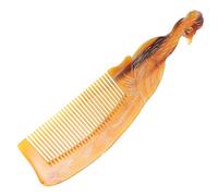 FRCOLOR Peigne Corne Naturelle avec Dents Fines pour Cheveux Peigne de Coiffeur pour Massage du Chevelu et Démêlage