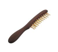 FRCOLOR Peigne de Massage Chevelu Bois de Santal Aromatique Peigne Démêlant Large à Double Rangée de Dents pour Soin Capillaire Femme et Homme Poignée Confortable Bois