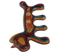 FRCOLOR Peigne de Massage du Cuir Chevelu en Bois Naturel Nœuds pour Stimuler la Circulation Sanguine, Présent Unique Fête des Mères Père